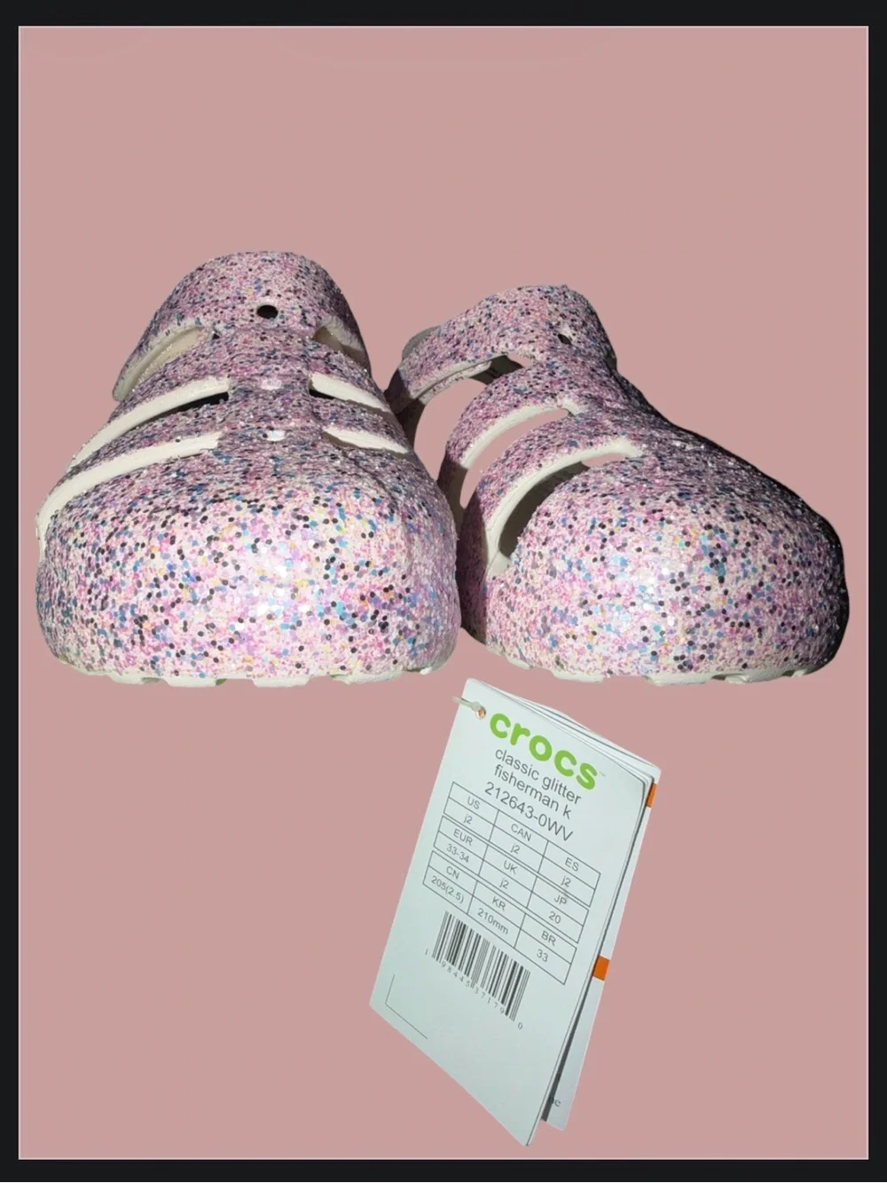 CROCS glittery pink